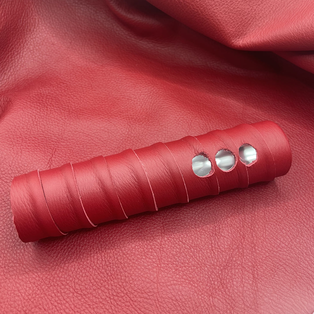 Crimson Red Leather Sleeve Accessory